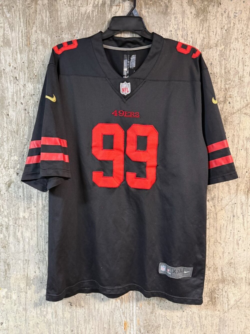 NFL San Francisco 49ers Black and Red #99 Jersey